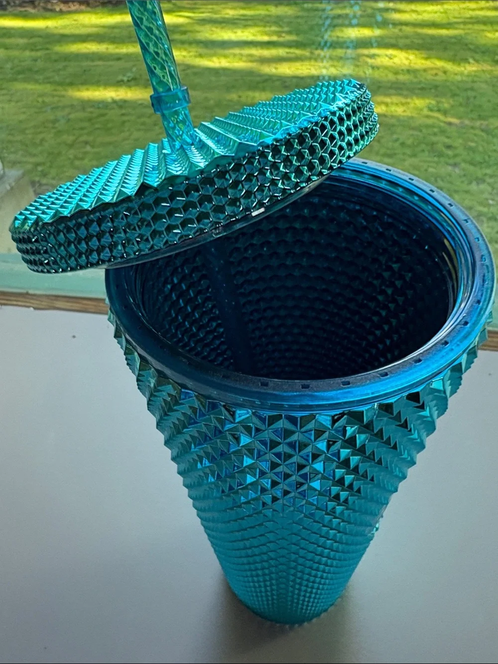 Starbucks Teal Studded Tumbler with Straw